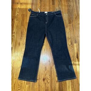 Lola Women’s Plus Size Jeans Denver DRB High Rise Straight Leg Size 42 Dark Wash